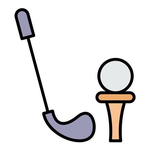 Estilo de ilustración vectorial de golf