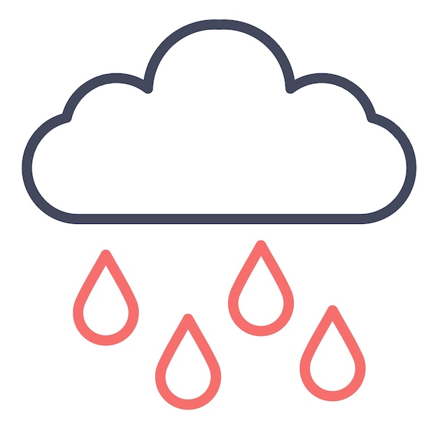 Estilo de ilustración vectorial de gotas de lluvia