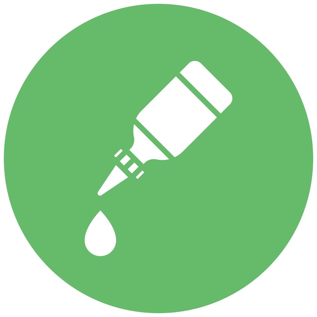 Estilo de la ilustración vectorial de las gotas oculares