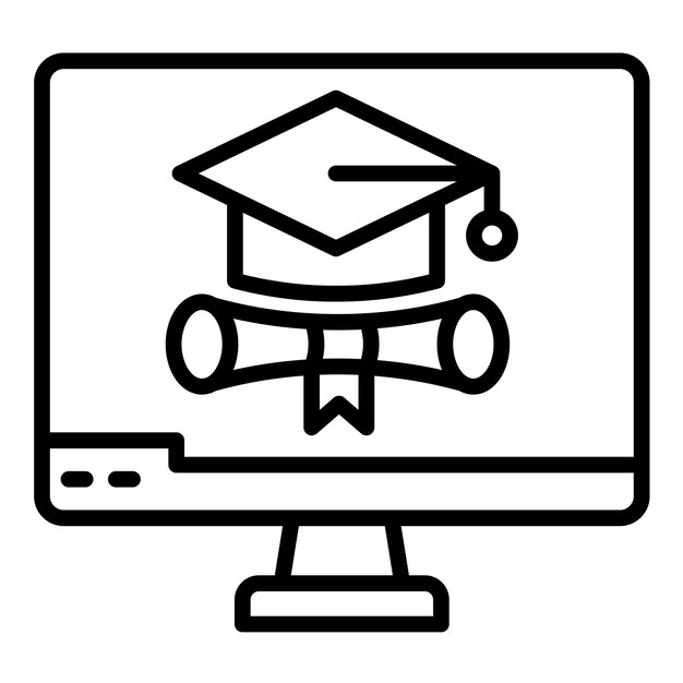 Estilo de ilustración vectorial de grados en línea