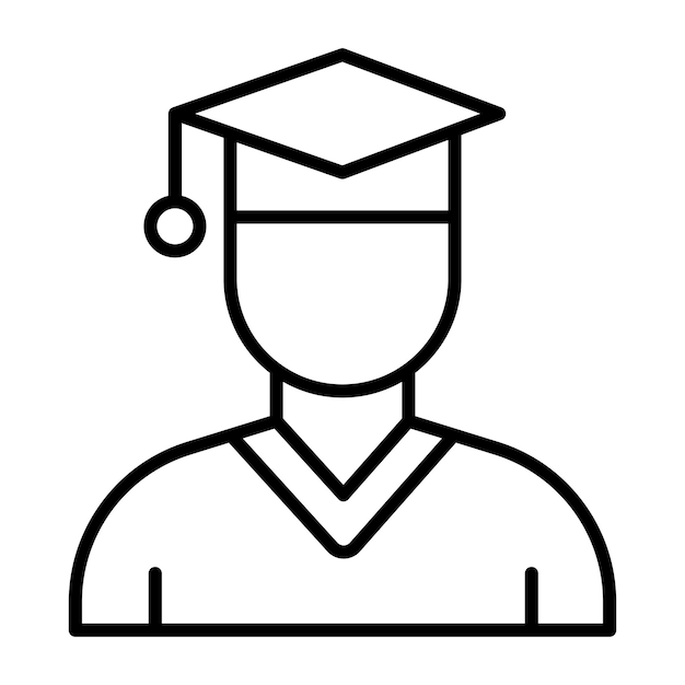 Estilo de ilustración vectorial de graduado masculino