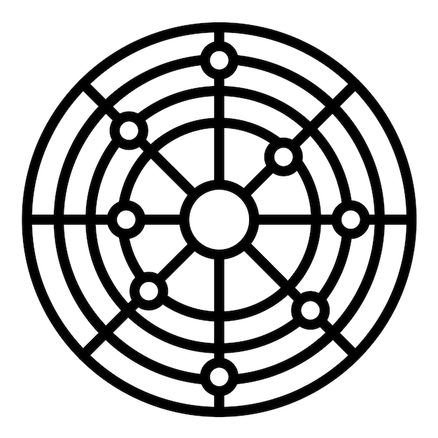 Estilo de ilustración vectorial del gráfico de pastel de radar