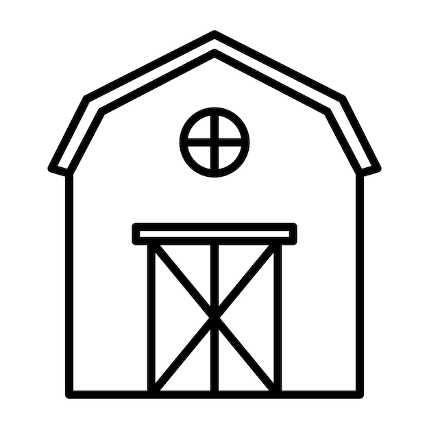 Estilo de ilustración vectorial del granero