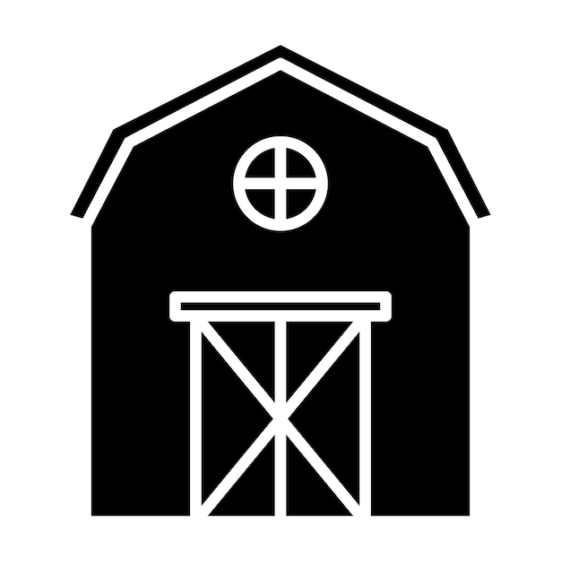 Estilo de ilustración vectorial del granero
