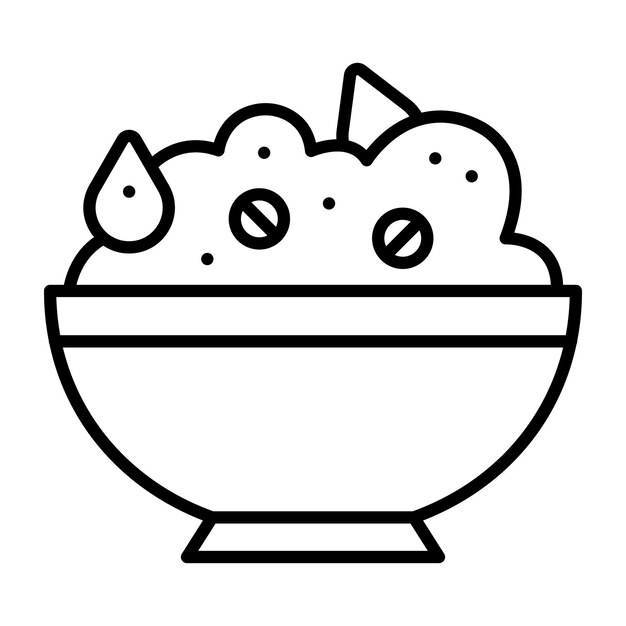 Estilo de ilustración vectorial de Granola