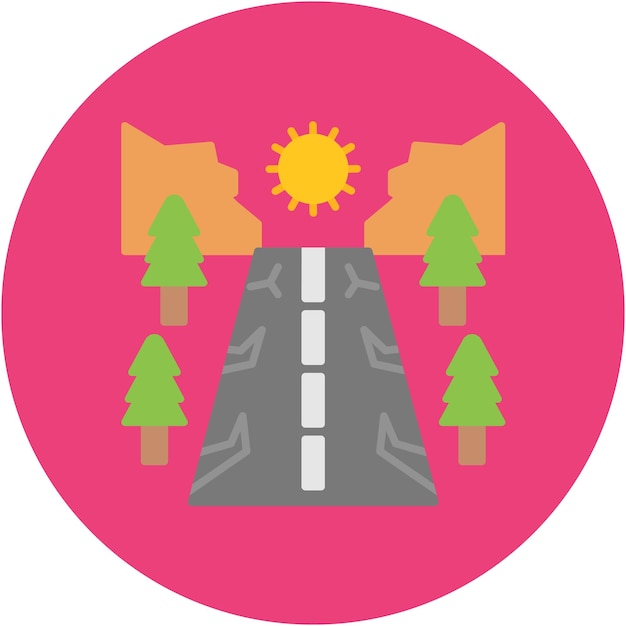 Estilo de ilustración vectorial de grietas de carreteras
