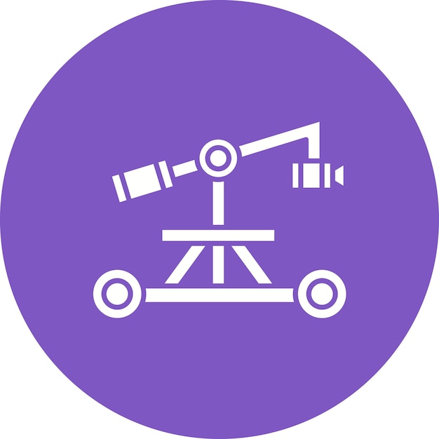 Estilo de ilustración vectorial de la grúa de la cámara