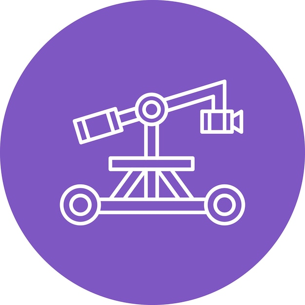 Estilo de ilustración vectorial de la grúa de la cámara