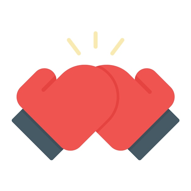El estilo de la ilustración vectorial de los guantes de boxeo