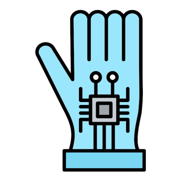 Estilo de ilustración vectorial de guantes con cable