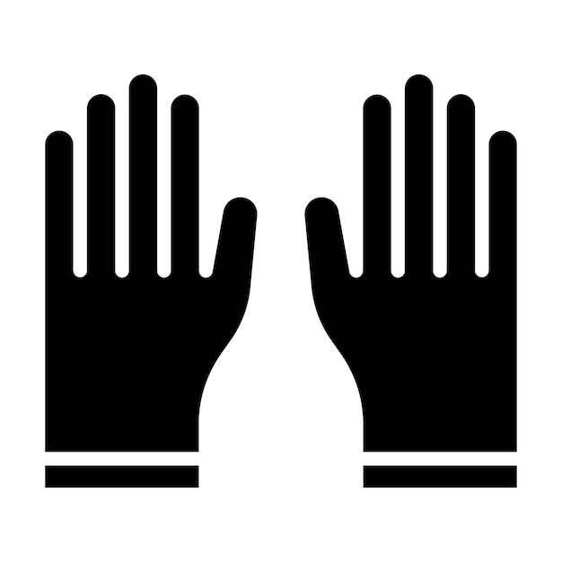 Estilo de ilustración vectorial de guantes de goma