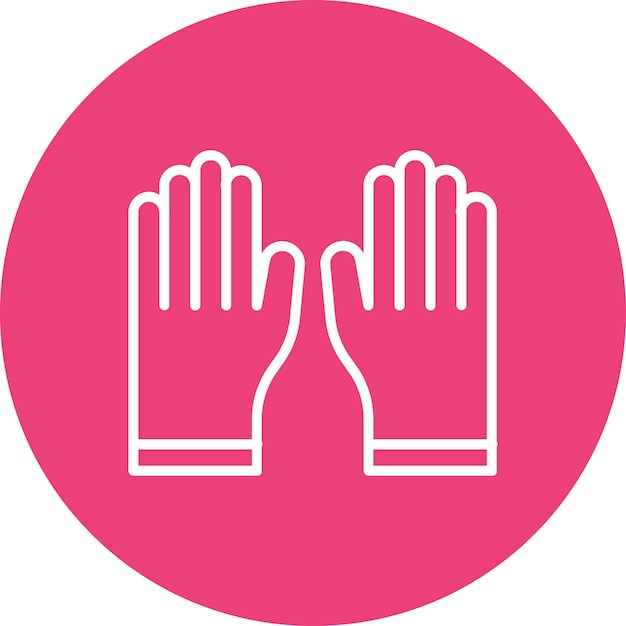 Estilo de ilustración vectorial de guantes de goma