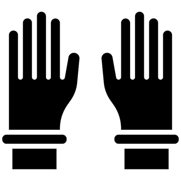 Estilo de ilustración vectorial de guantes médicos