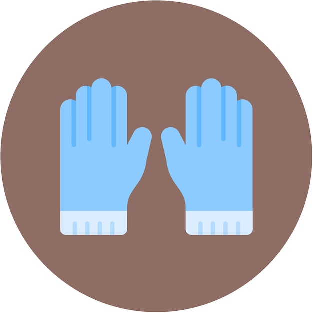 Estilo de la ilustración vectorial de los guantes