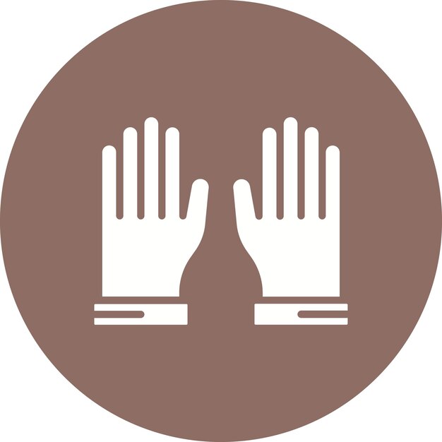Estilo de la ilustración vectorial de los guantes