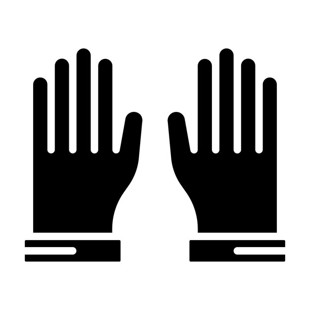 Estilo de la ilustración vectorial de los guantes