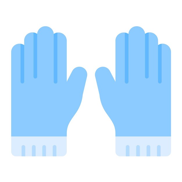 Estilo de la ilustración vectorial de los guantes