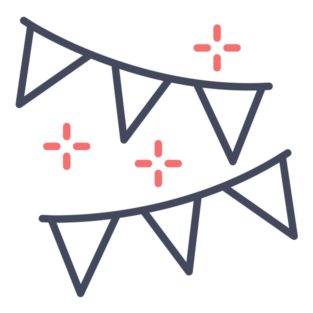 Estilo de ilustración vectorial de las guirnaldas