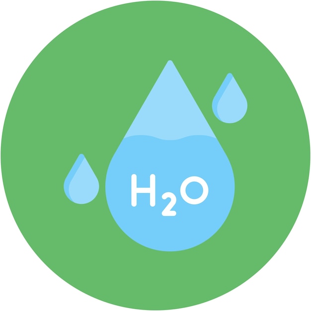 Estilo de ilustración vectorial de H2O