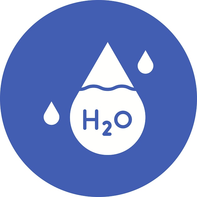 Estilo de ilustración vectorial de H2O