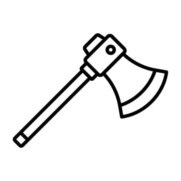 Estilo de ilustración vectorial de hacha