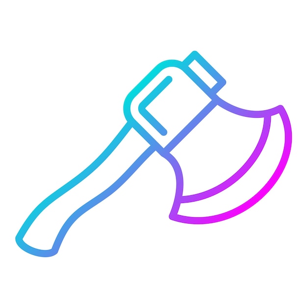 Estilo de ilustración vectorial de hacha