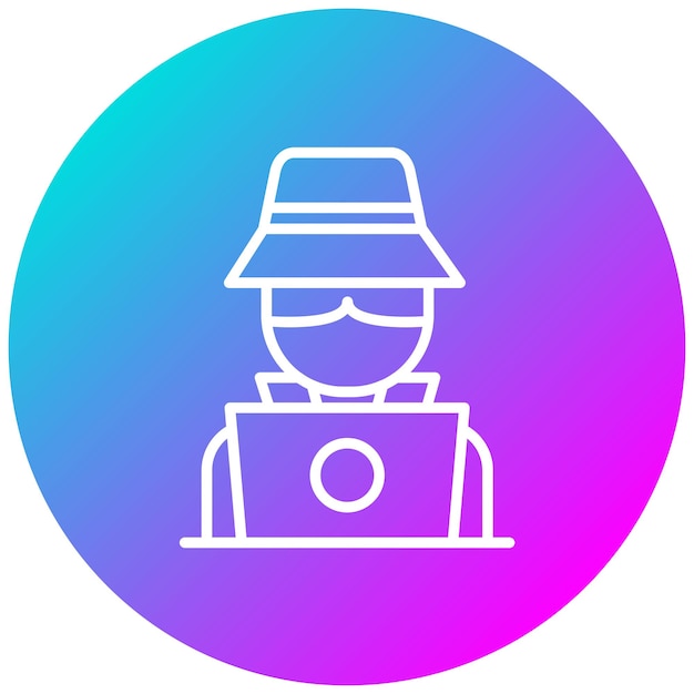 Estilo de ilustración vectorial de Hacker