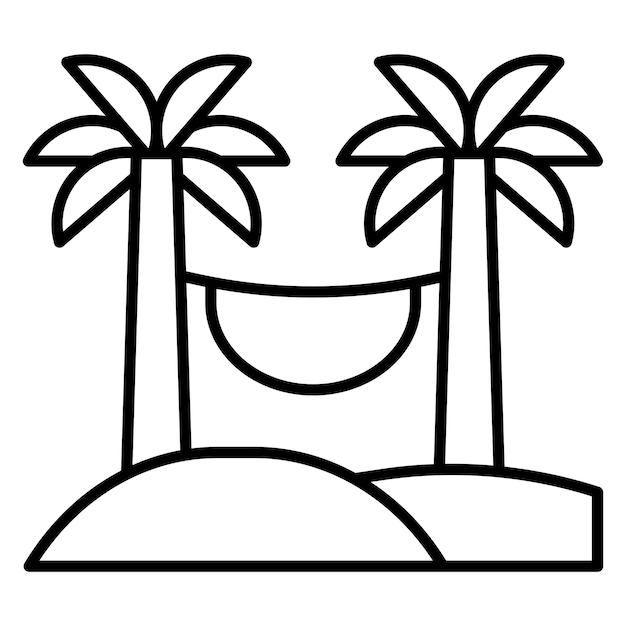 Estilo de ilustración vectorial de la hamaca
