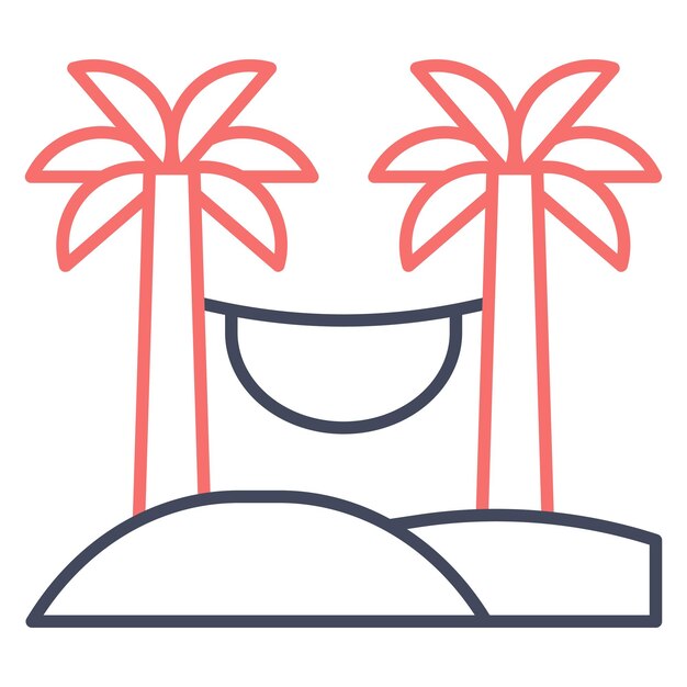 Estilo de ilustración vectorial de la hamaca