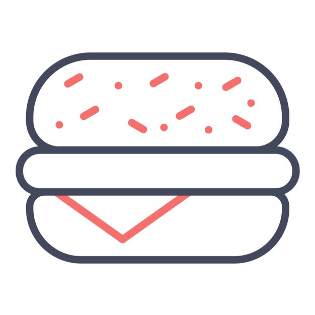 Estilo de ilustración vectorial de las hamburguesas