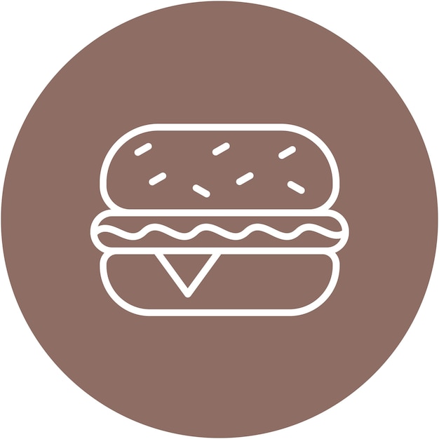 Estilo de ilustración vectorial de las hamburguesas