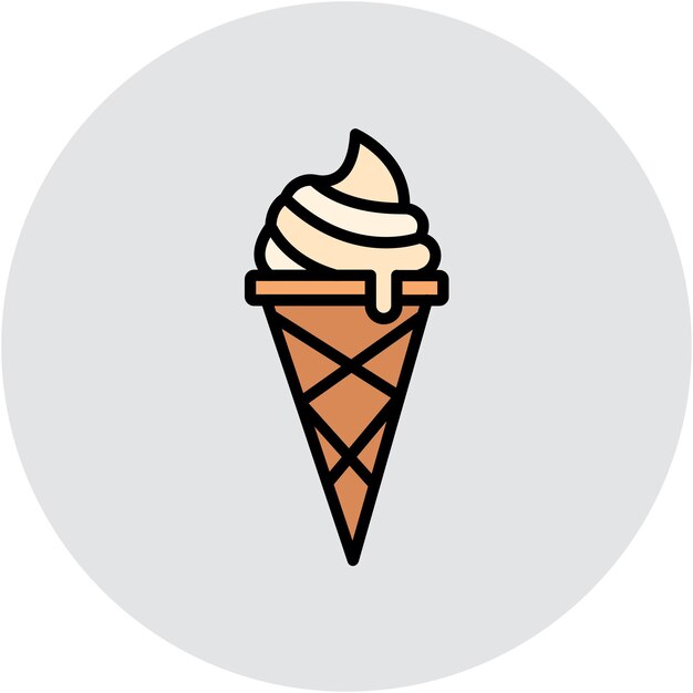 Estilo de ilustración vectorial de helado