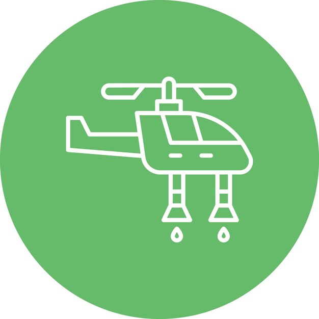 Estilo de ilustración vectorial del helicóptero de bomberos