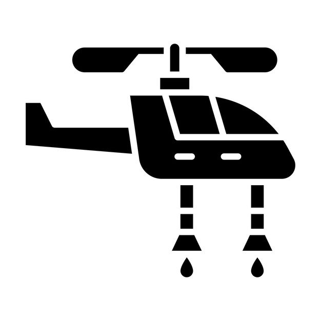 Estilo de ilustración vectorial del helicóptero de bomberos