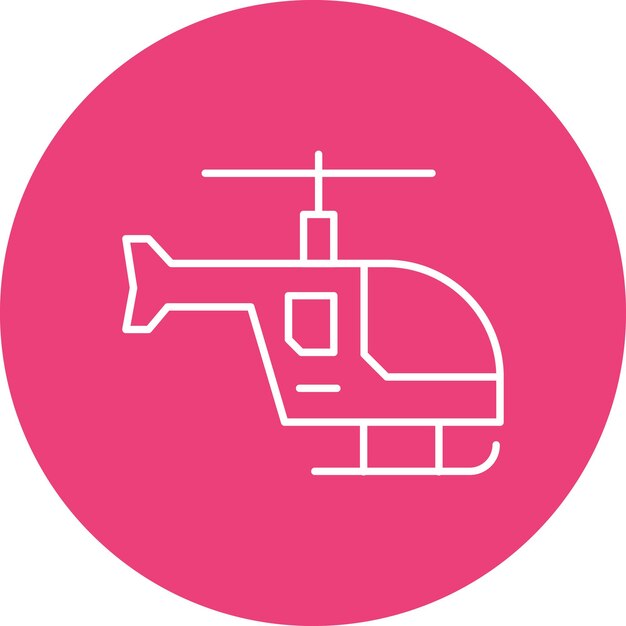 Estilo de ilustración vectorial del helicóptero del ejército