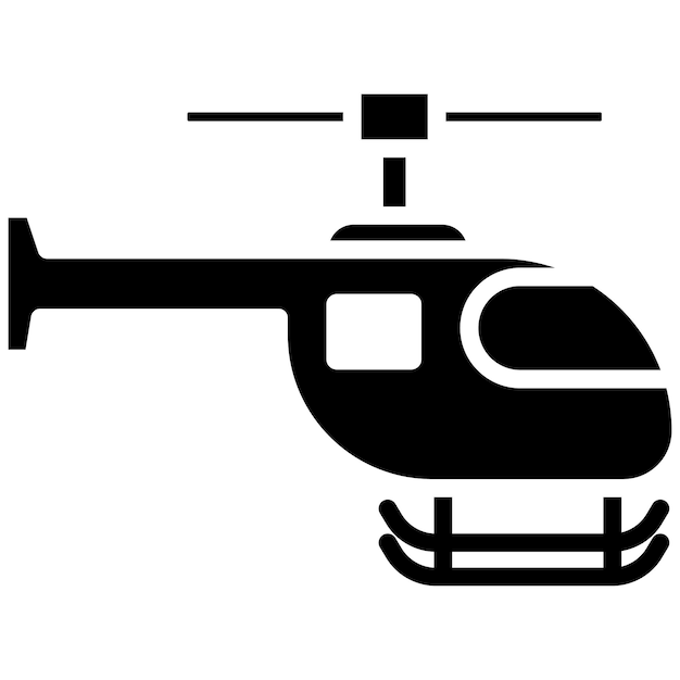 Estilo de la ilustración vectorial del helicóptero