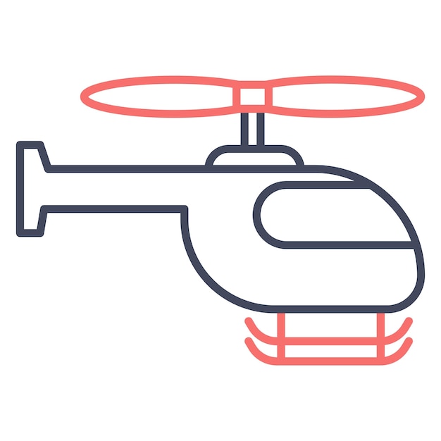 Estilo de la ilustración vectorial del helicóptero