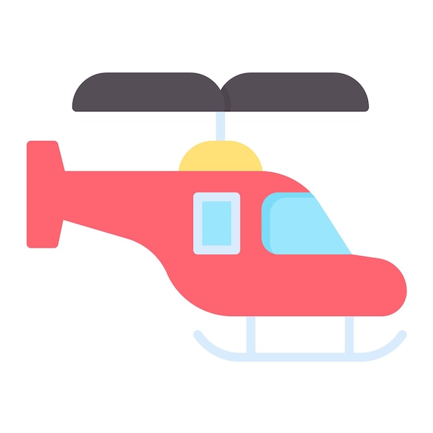 Estilo de la ilustración vectorial del helicóptero