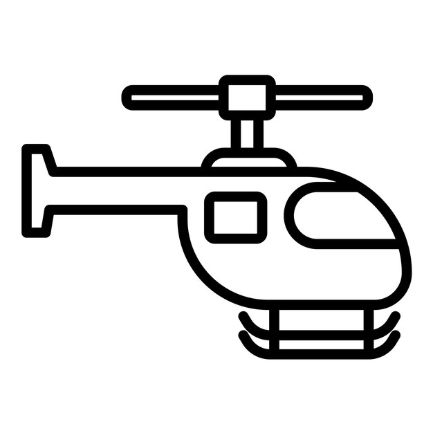 Estilo de la ilustración vectorial del helicóptero