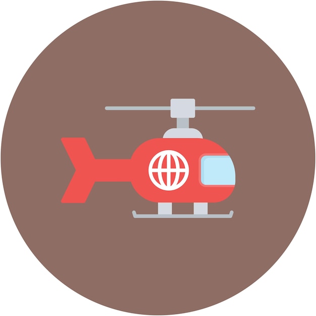 Estilo de la ilustración vectorial del helicóptero