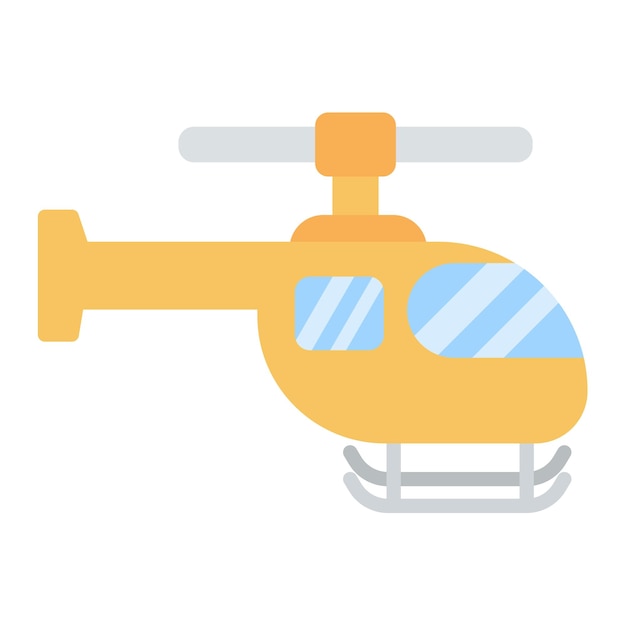 Estilo de la ilustración vectorial del helicóptero