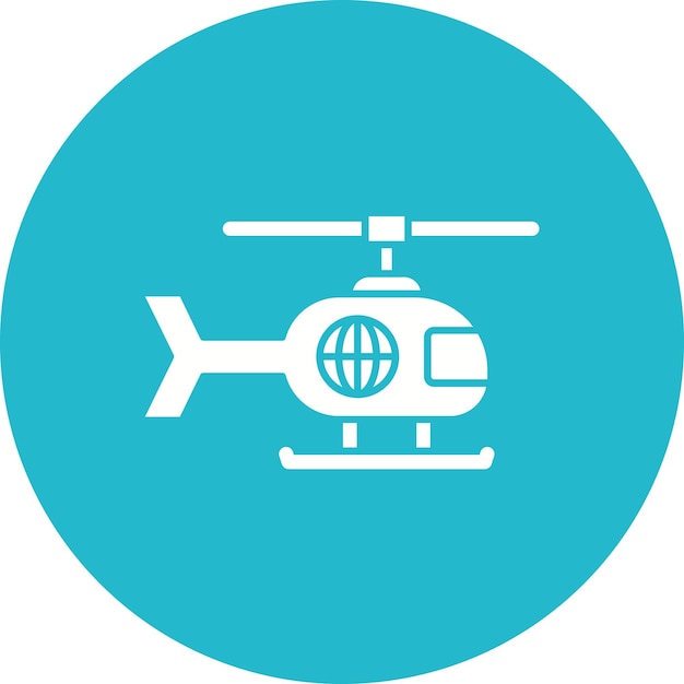 Estilo de la ilustración vectorial del helicóptero