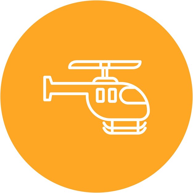 Estilo de la ilustración vectorial del helicóptero