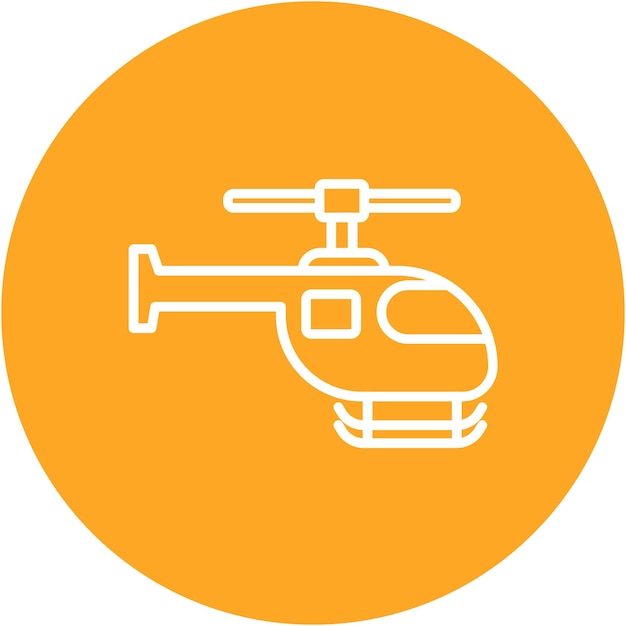 Estilo de la ilustración vectorial del helicóptero