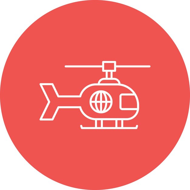 Estilo de la ilustración vectorial del helicóptero