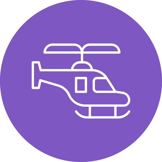Estilo de la ilustración vectorial del helicóptero