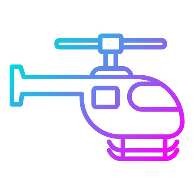 Estilo de la ilustración vectorial del helicóptero