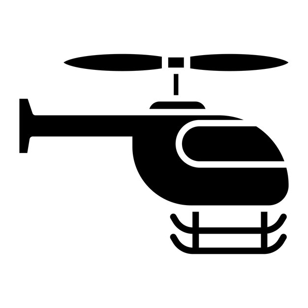 Estilo de la ilustración vectorial del helicóptero