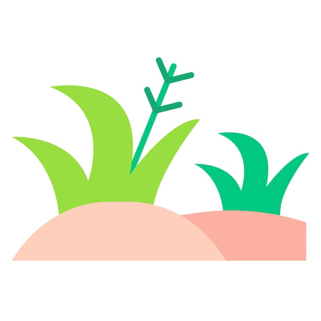 Estilo de ilustración vectorial de la hierba del desierto