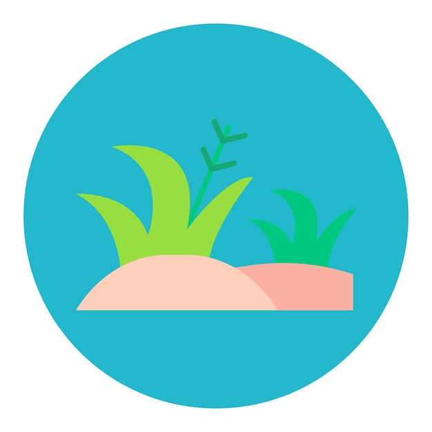 Estilo de ilustración vectorial de la hierba del desierto